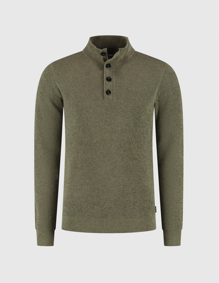 Afbeelding van LESLEY 60036 Eveline Green Melee  - Heren Trui - Saint Steve
